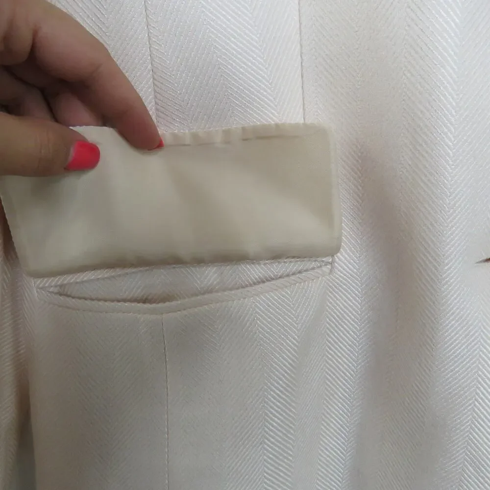 1980s Louis Feraud Light Pink Vintage Skirt Suit Blazer and Skirt Size 12
